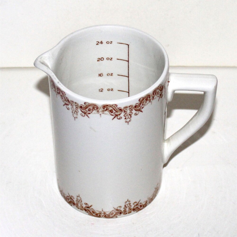 Pitcher Victoriana Royal Crownford Staffordshire England measuring cup Howell MI